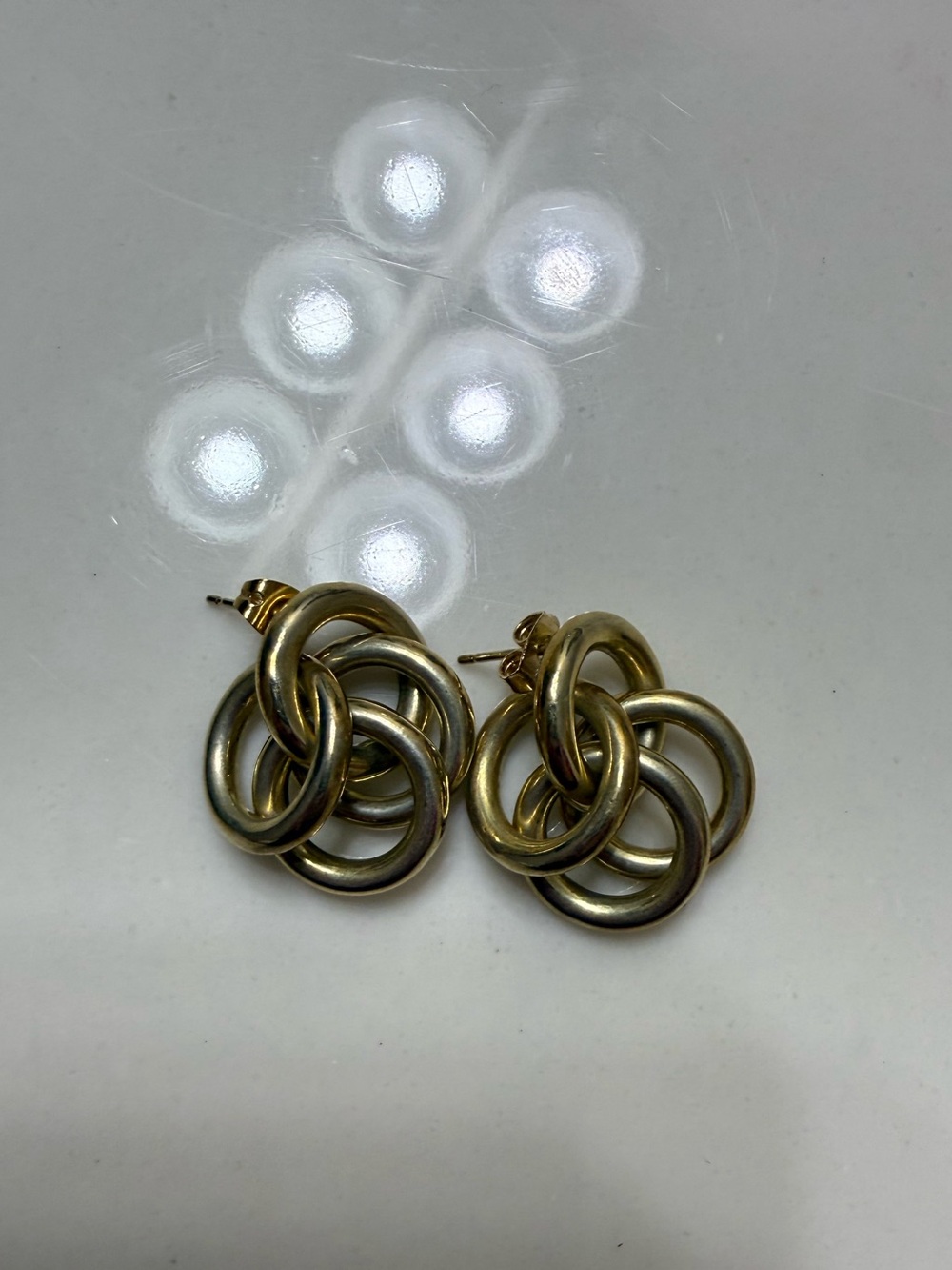 Gold Ring Drop Earrings